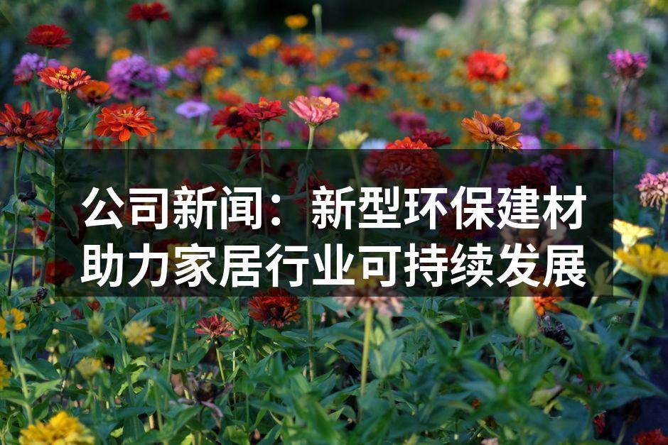 公司新闻：新型环保建材助力家居行业可持续发展